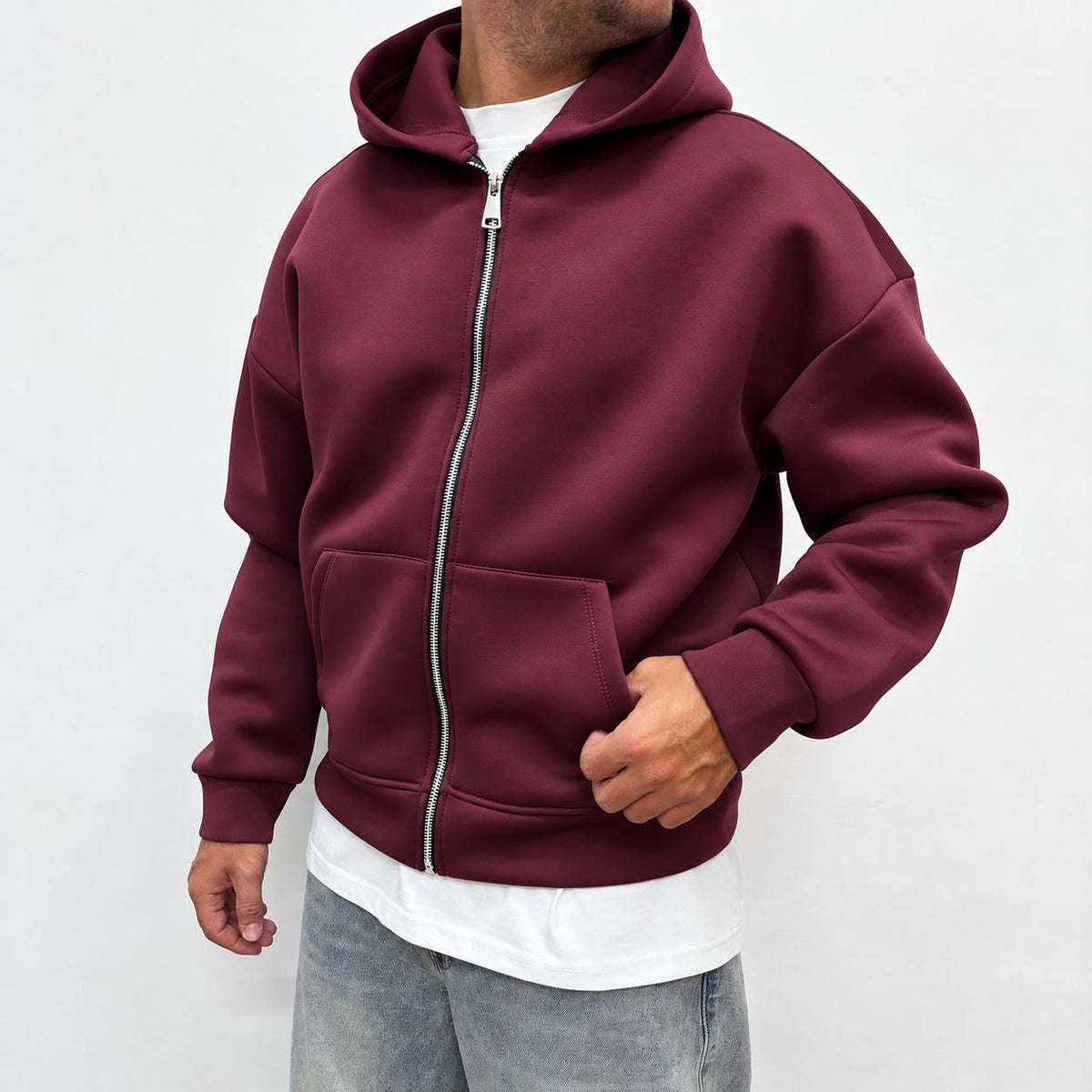 Felpa scuba bordeaux