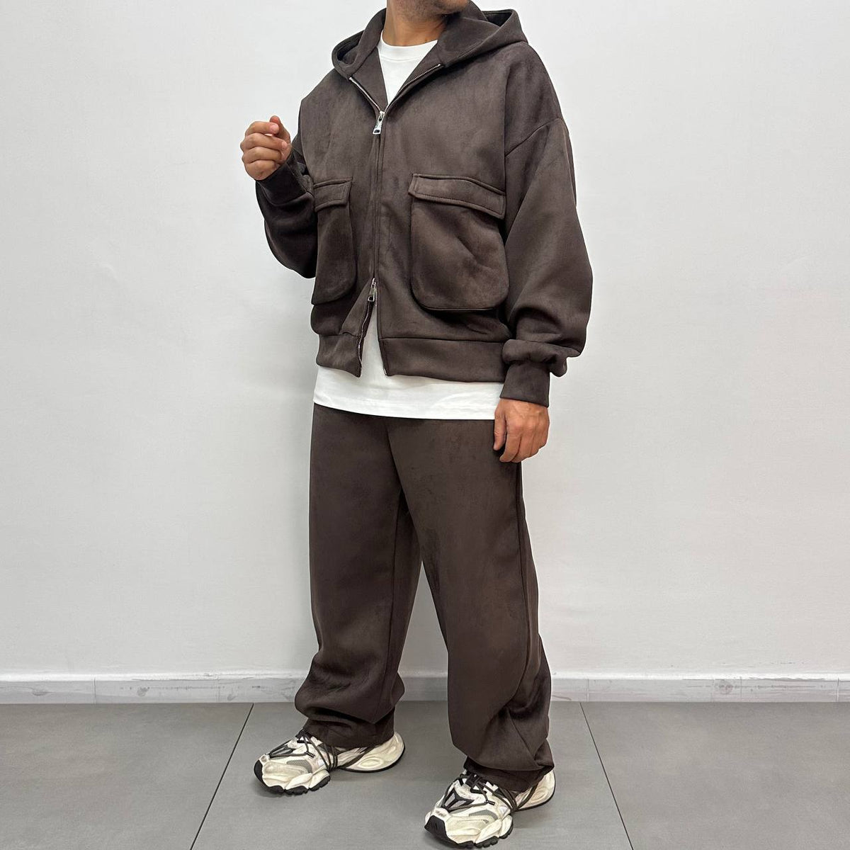 TRACKSUIT SCUBA POCKET MARRONE