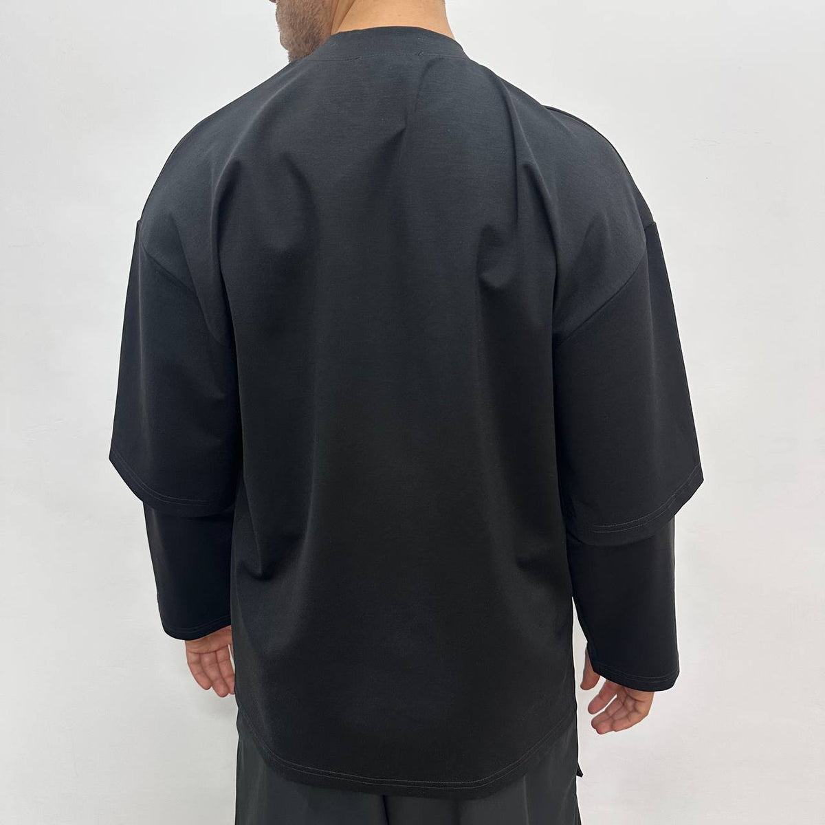 DOUBLE SLEEVE FILO SCOZIA NERA