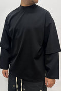 DOUBLE SLEEVE FILO SCOZIA NERA