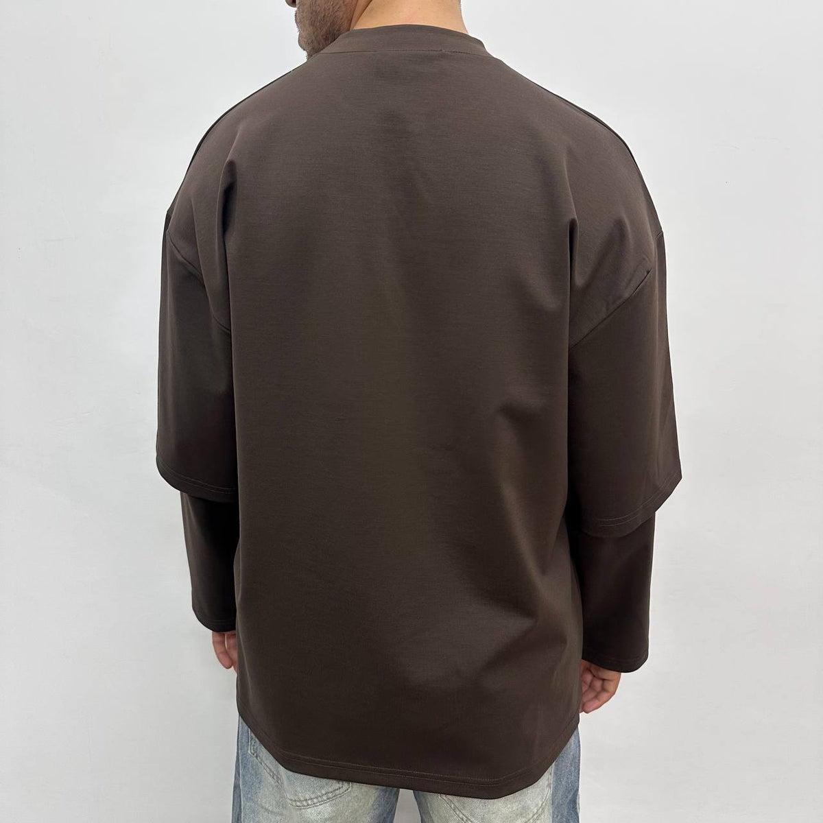 DOUBLE SLEEVE F.SCOZIA MARRONE
