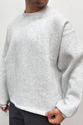 Felpa Crop Grigia