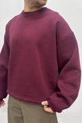 Felpa Crop Bordeaux