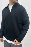 Pull Mezza Zip Nera