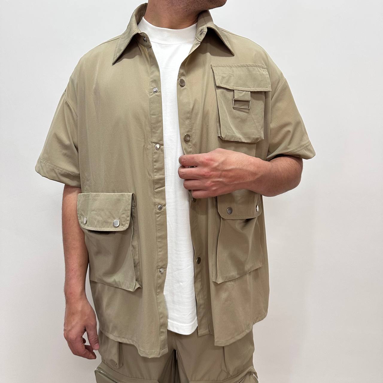 Coordset Multipocket Beige