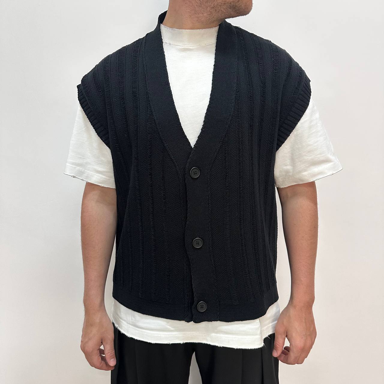 Pull Smanicato Nero