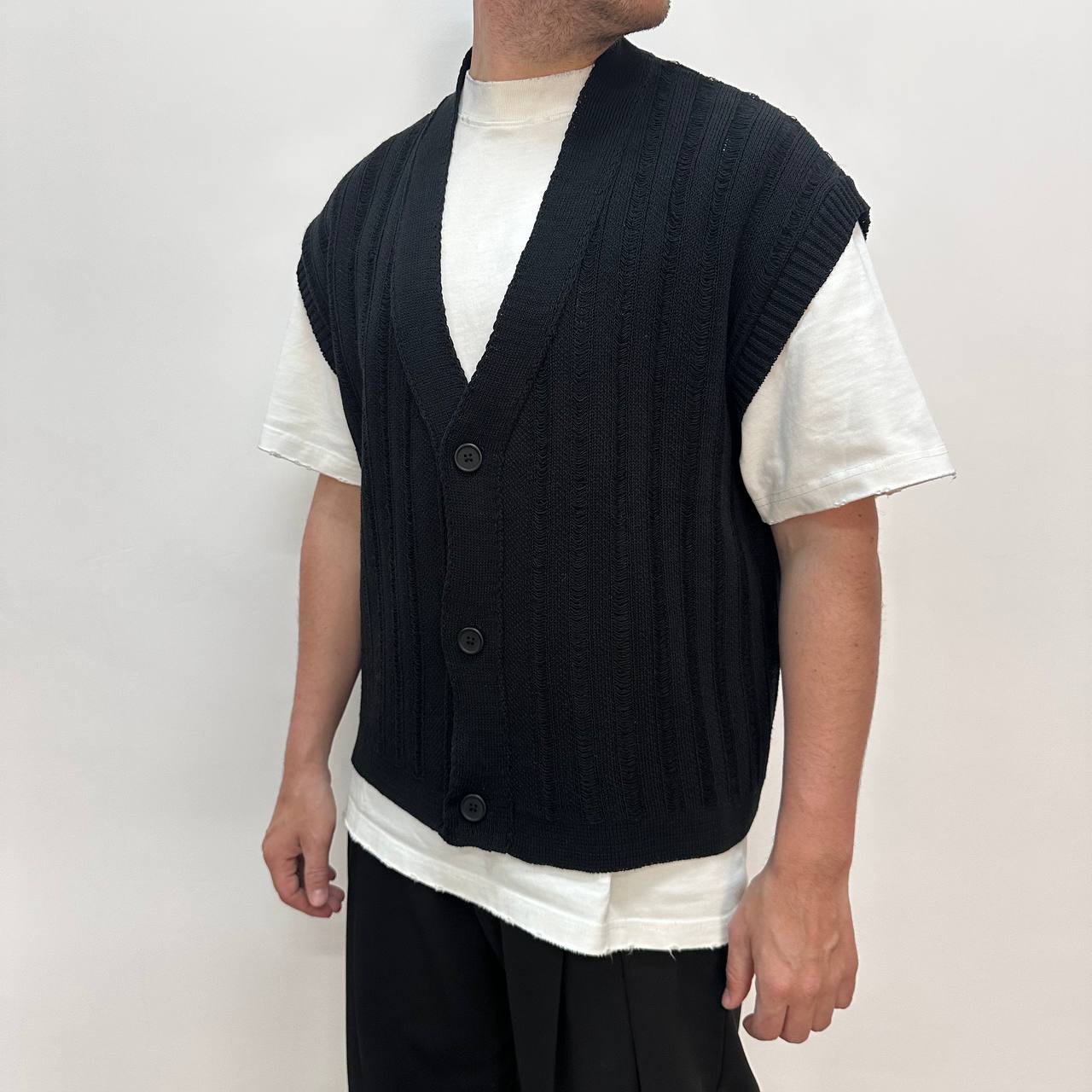 Pull Smanicato Nero