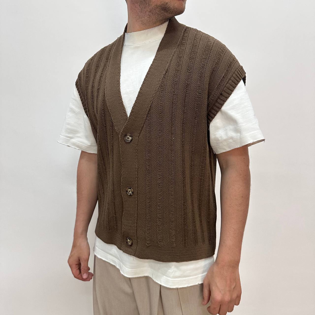 Pull Smanicato Marrone