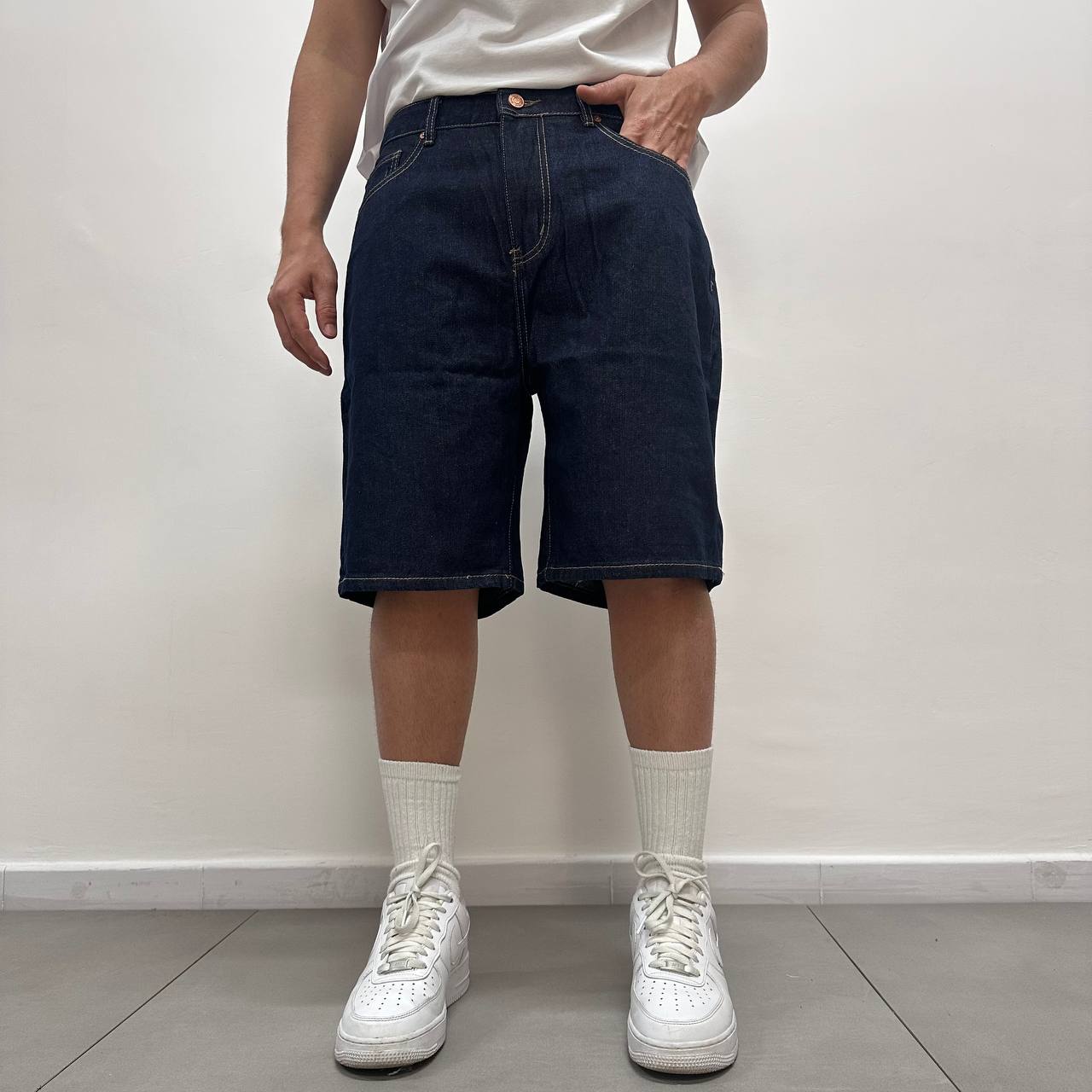 Short denim Blu